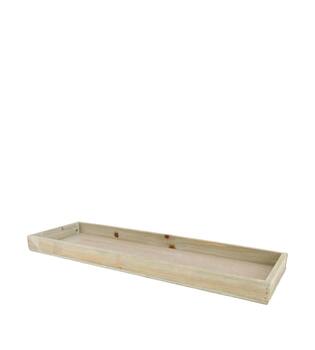 Tray rectangular fir wood 60x20x3cm - Natural