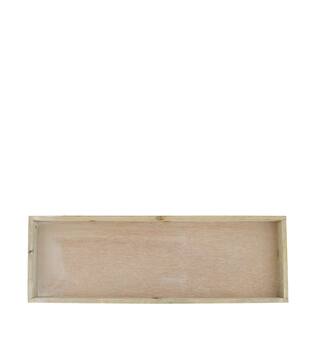Tray rectangular fir wood 60x20x3cm
