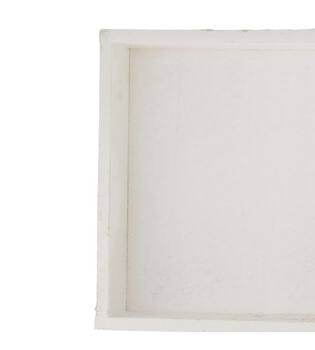 Tray rectangular fir wood 60x20x4cm - White