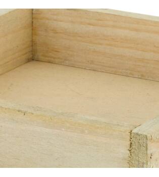 Tray square fir wood 14x14x3cm - Natural