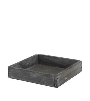 Tray square fir wood 14x14x3cm