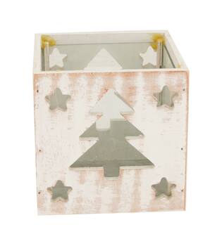 Tealight holder plywood 11.4x11.4x11.4cm FSC 100%