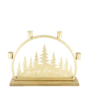 Candle holder Merry Christmas wood 36x7x29cm FSC 100%