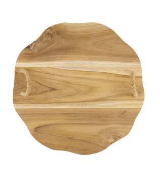 Tray teak wood with handle 48x48x4cm FSC 100% - Natural