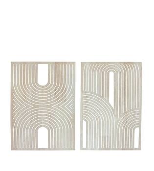 Wall art mdf 38x1.2x58cm  FSC 100% - Natural