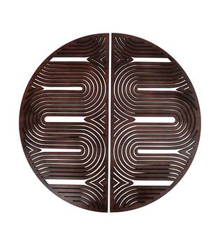 Wall art mdf 76x1.2x76cm FSC 100% - Brown
