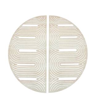Wall art mdf 76x1.2x76cm FSC 100% - Natural