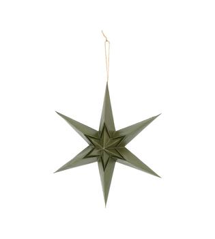 Hanger star wood print paper 30x9x30cm FSC mix 100%