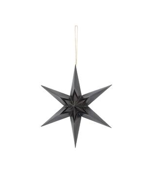 Hanger star wood print paper 30x9x30cm FSC mix 100%