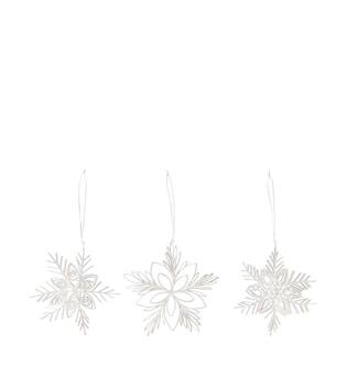 Hanger snowflake paper 13x1x13cm  FSC mix 100% - White