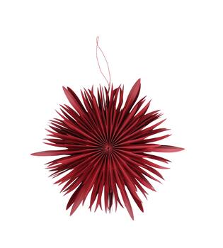 Hanger snowflake paper 30x6.5x30cm FSC mix 100% - Red