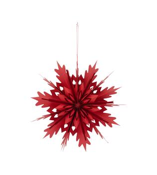 Hanger snowflake paper 40x9x40cm FSC Mix 100% - Red