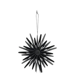 Hanger snowflake paper 15x4x15cm FSC mix 100% - Black