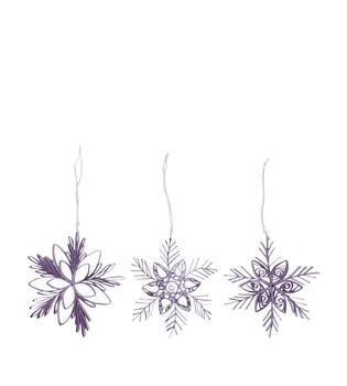 Hanger snowflake paper 13x1x13cm  FSC mix 100% - Purple