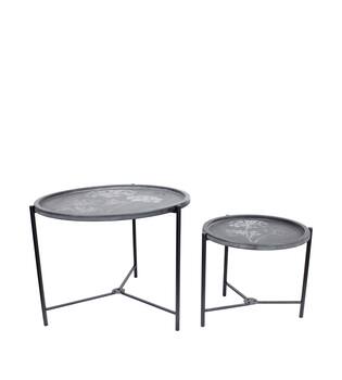 Table mdf  metal 58x58x46cm  FSC 100% - Black