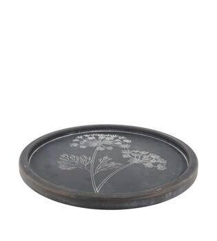 Tray round mdf 48x48x2.5cm FSC 100% - Black