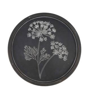 Tray round mdf 48x48x2.5cm FSC 100% - Black