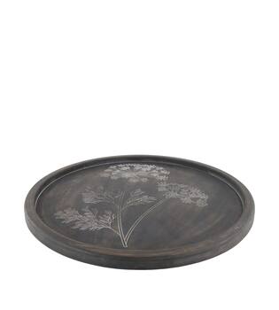 Tray round mdf 58x58x2.5cm FSC 100% - Black
