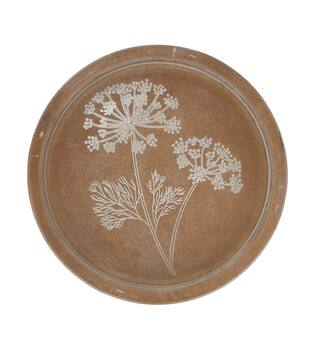 Tray round mdf 38x38x2.5cm FSC 100% - Brown