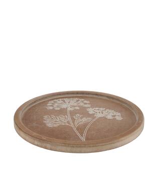 Tray round mdf 48x48x2.5cm FSC 100% - Brown