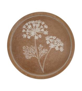 Tray round mdf 48x48x2.5cm FSC 100% - Brown