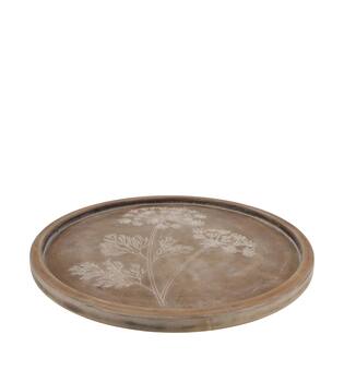 Tray round mdf 58x58x2.5cm FSC 100% - Brown