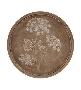 Tray round mdf 58x58x2.5cm FSC 100% - Brown