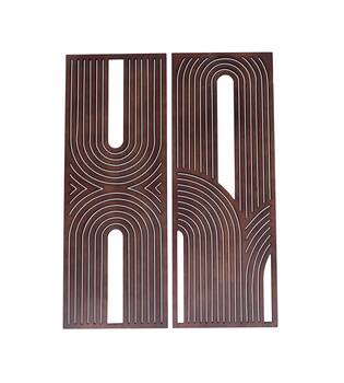 Wall art wood 29x1.6x78cm  FSC 100% - Brown