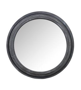 Mirror round fir wood 78x4x78cm FSC 100%