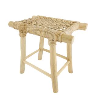 Stool teak wood 45x28x45cm FSC 100%