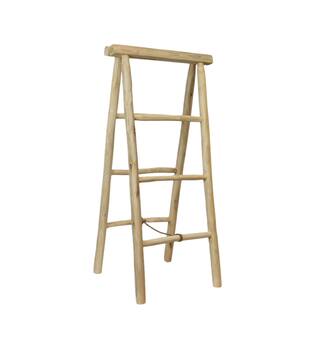 Ladder double teak wood 50x45x100cm FSC Recycled 100% - Natural