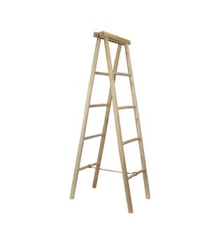 Ladder double teak wood 50x65x150cm FSC Recycled 100% - Natural