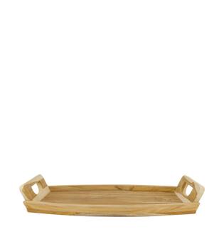 Tray teak wood with handle 58x28x8cm FSC 100%