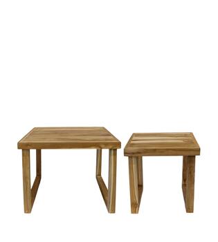 Side table teak wood 58x58x45cm  FSC 100% - Natural
