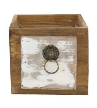 Planter fir wood with plastic 14x14x12.5cm FSC 100%
