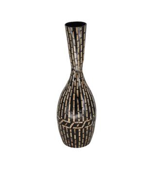 Vase bamboo 22x22x78cm FSC 100% - Black