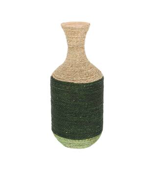Vase seagrass  bamboo 23x23x55cm FSC 100% - Natural