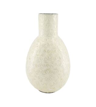 Vase capiz  bamboo 22x22x37cm FSC 100% - White