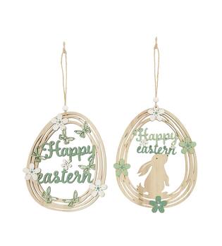 Hanger Happy easter ply wood 15x0.5x19cm A/2 FSC 100%