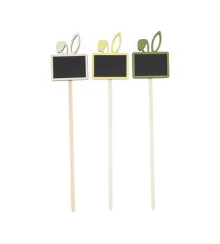 Blackboard figurine ply wood on stick 10x1x48cm 3pc FSC 100%
