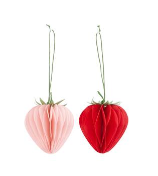 Hanger strawberry paper 6.5x6.5x8cm C/2 FSC Mix 100%