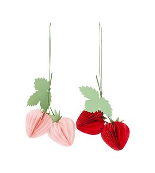 Hanger strawberry paper 13x6.5x18cm C/2 FSC Mix 100%