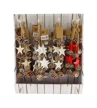 Hanger star poplar wood 7x0.5x35cm  FSC 100% - Multi