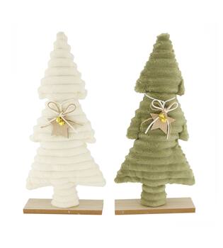 Statue tree plywood with fabric 18x5x38.5cm  FSC 100% - Multi