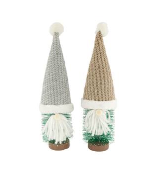 Figurine tree on mdf with hat fabric 12x12x39cm C/2 FSC 100%