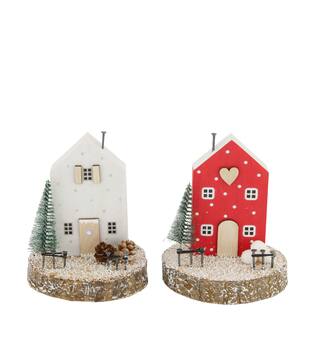 Figurine house mdf 9.5x9.5x12cm FSC 100% - White