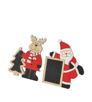 Blackboard reindeer santa plywood 17x0.7x19.6cm A/2 FSC 100%