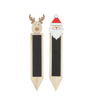 Stick reindeer santa with blackboard plywood 4x0.5x21cm 5pc A/2 FSC 100%