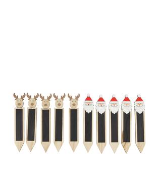 Stick reindeer santa with blackboard plywood 4x0.5x21cm 5pc A/2 FSC 100%