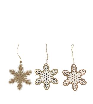 Hanger snowflake plywood 13.3x0.7x15cm C/3 FSC 100%